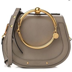 Chloé Nile Bracelet Crossbody Bag Small Motty Gray